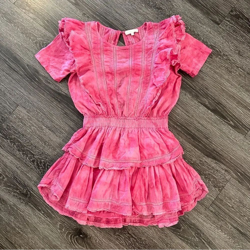 Loveshackfancy Natasha Dress in Bordeaux Hand Dye